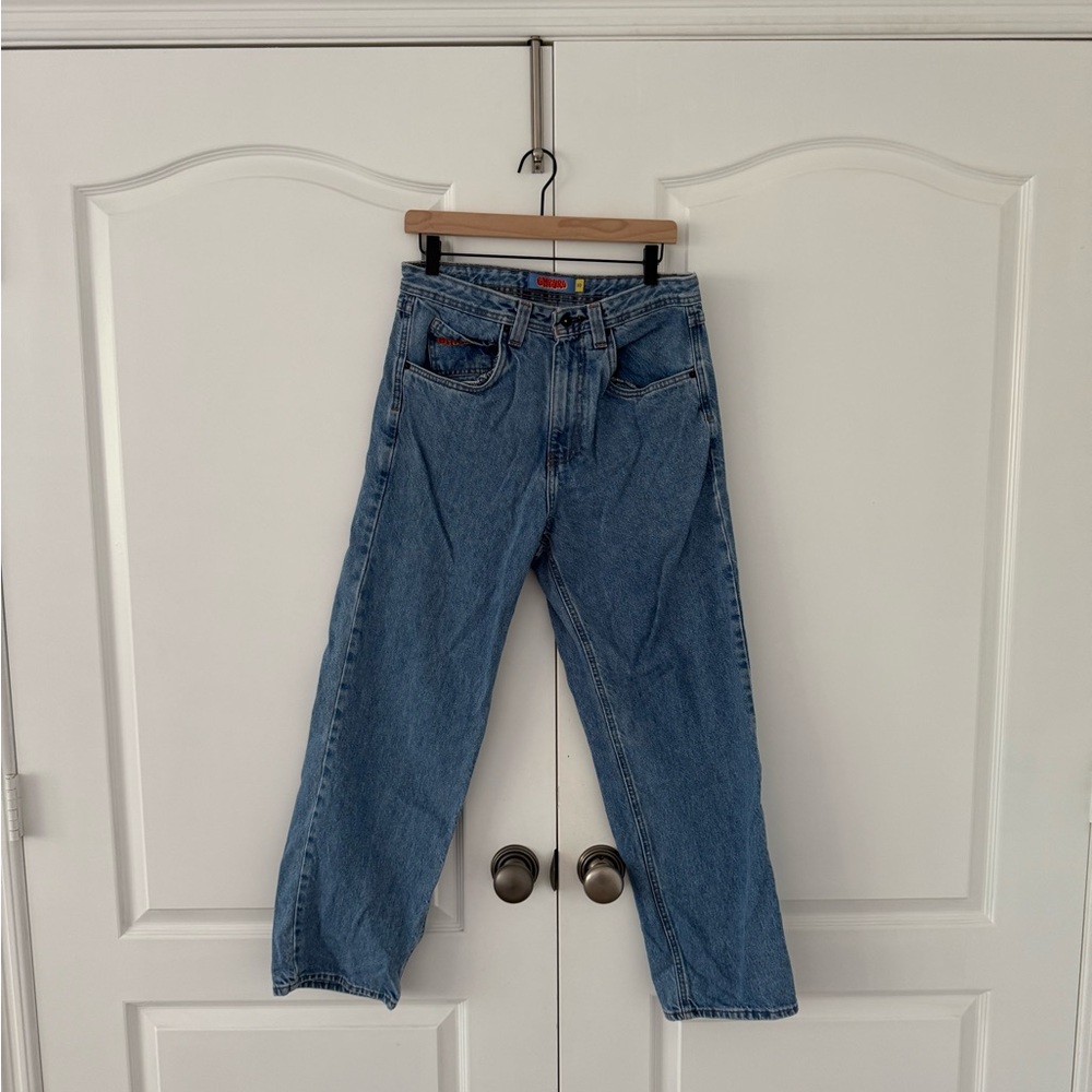 Empyre Blue Relaxed Fit Jeans with Vintage Charm